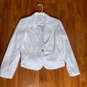 H by Halston White Blazer Elegant Tailoring